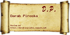Darab Piroska névjegykártya